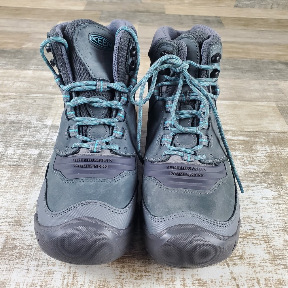Keen Ridge Flex Mid Womens Hiking Boots Sz 10 Steel Gray Porcelain Waterproof - Picture 2 of 12